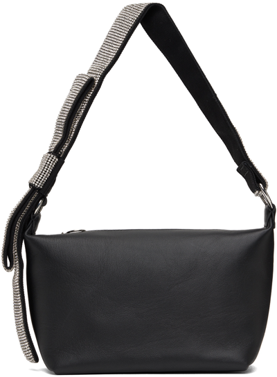 Shop Kara Black Bow Bag In Black / White