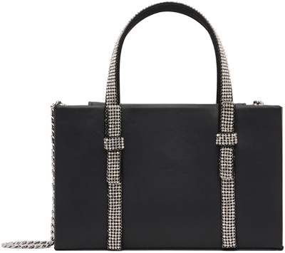 Shop Kara Black Midi Crystal Bow Bag