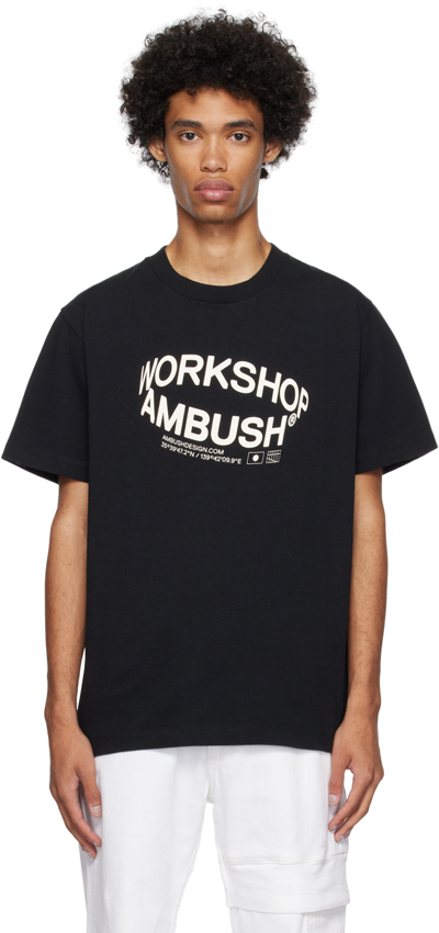 Shop Ambush Black Revolve T-shirt In Black Garden