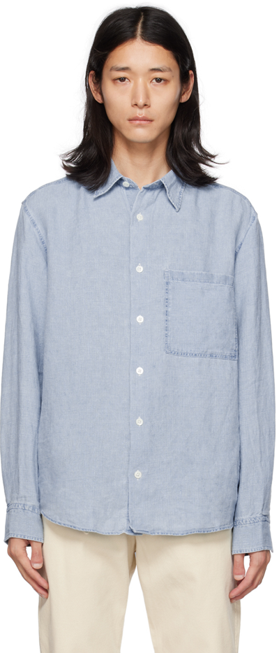 Shop Nn07 Blue Quinn Shirt In Light Indigo