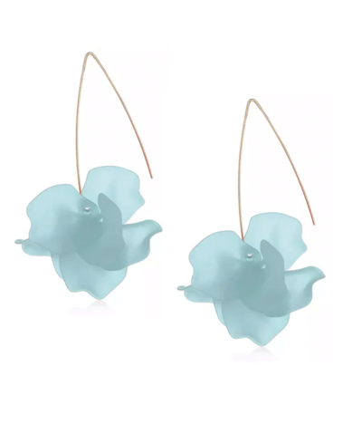 Shop Accessory Concierge Air Bloom Drop Earrings In Turquoise