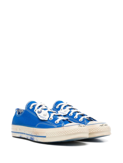 Shop Ader Error Almond-toe Low-top Sneakers In Blue
