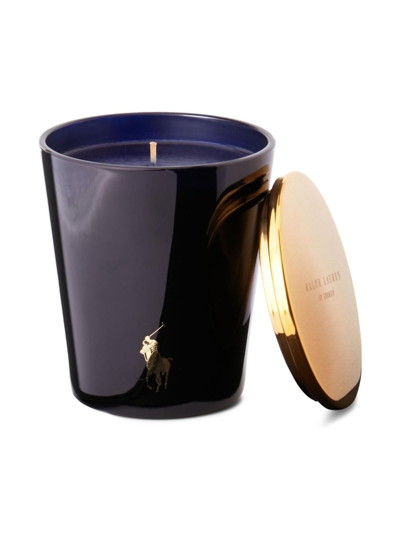 Shop Ralph Lauren Pied-a-terre Single-wick Candle In Blue