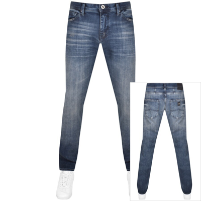 Shop Armani Exchange J16 Straight Fit Jeans Blue