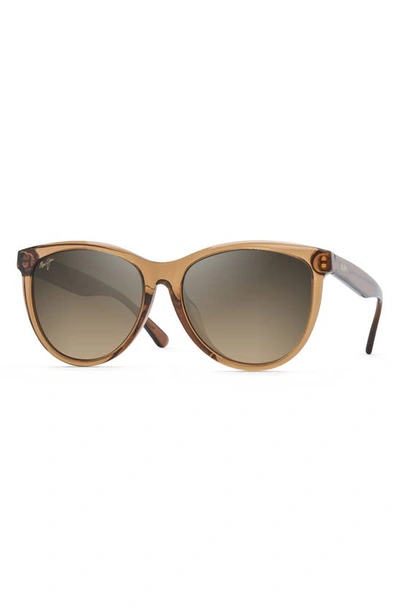 Maui Jim Glory Glory 56mm Polarizedplus2® Cat Eye Sunglasses In Cinnamon/hcl Bronze
