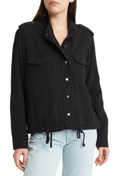 Shop Rails Collins Organic Cotton Military Jacket In Black