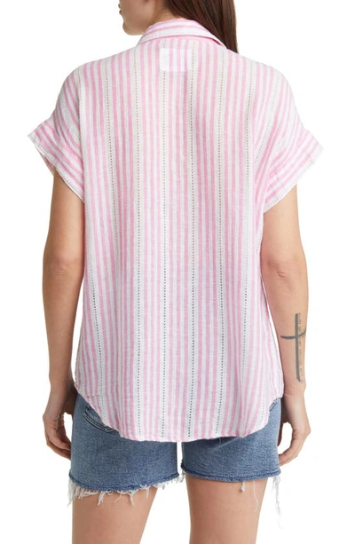Shop Rails Jamie Stripe Linen Blend Shirt In Kokomo Stripe
