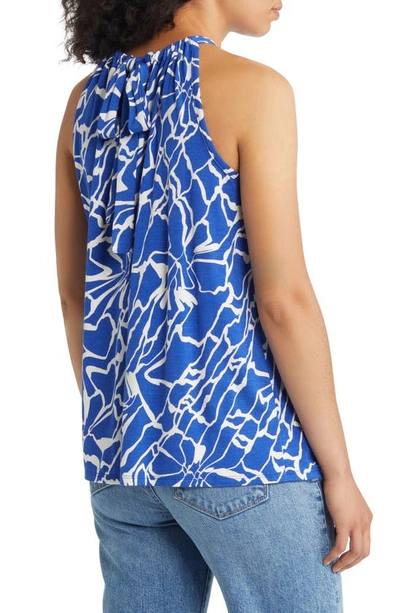 Loveappella Print Tank In Electric Blue