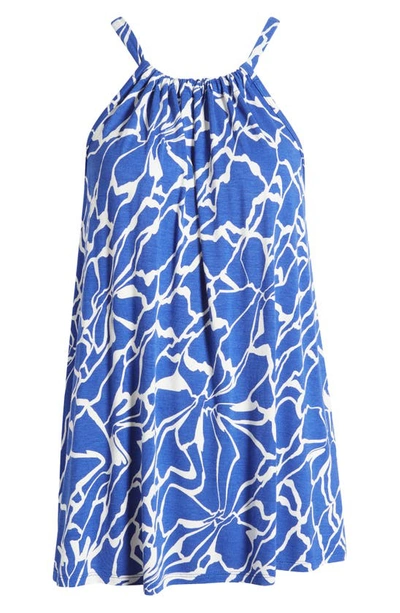 Loveappella Print Tank In Electric Blue