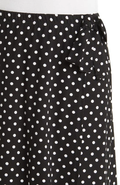 Shop Loveappella Faux Wrap Skirt In Black