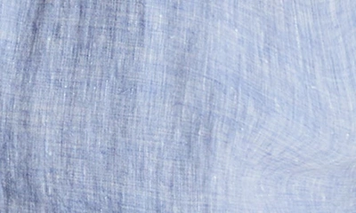 Shop Reiss Holiday Short Sleeve Linen Button-up Shirt In Soft Blue