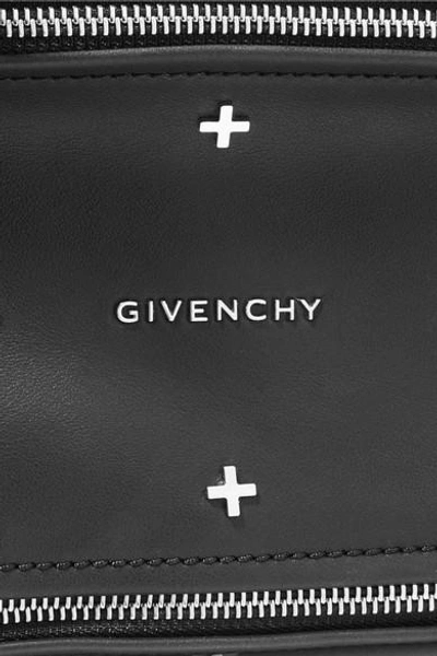 Shop Givenchy Mini Pandora Shoulder Bag In Embellished Black Leather