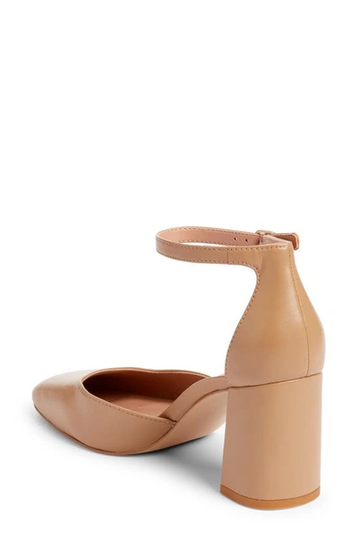 Shop Nordstrom Katrina Ankle Strap Block Heel Pump In Beige Sand