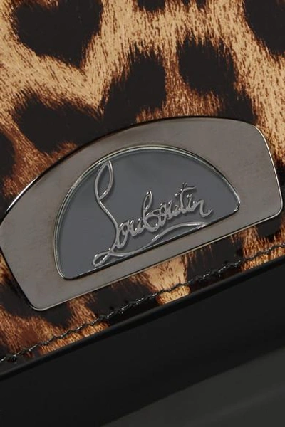Shop Christian Louboutin Vero Dodat Leopard-print Patent-leather Clutch