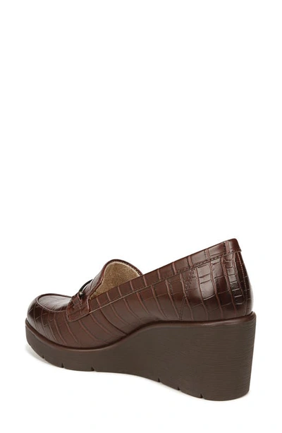 Soul Naturalizer Achieve Bit Wedge Pump In Dark Brown Croco