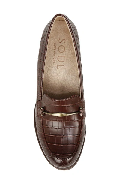 Soul Naturalizer Achieve Bit Wedge Pump In Dark Brown Croco