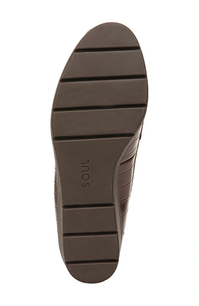 Soul Naturalizer Achieve Bit Wedge Pump In Dark Brown Croco