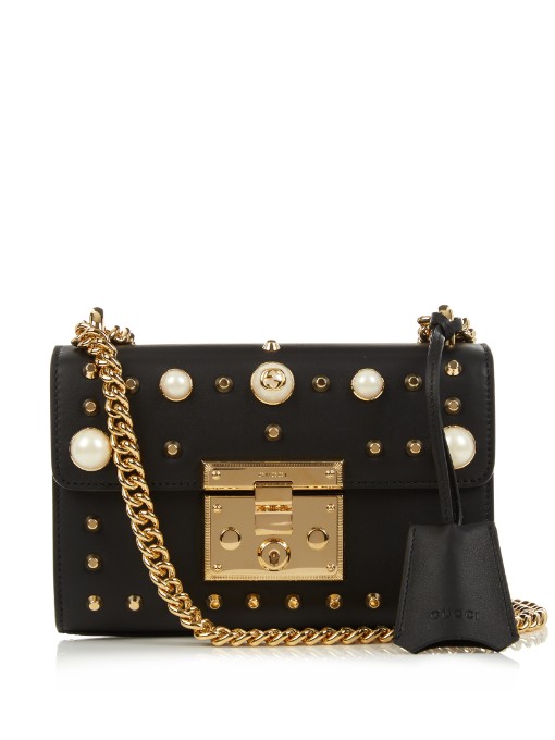 gucci padlock pearl bag