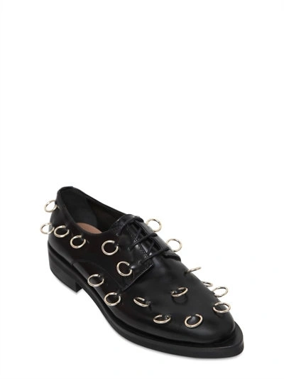 Shop Coliac 20mm Rei Leather Piercing Shoes In Black