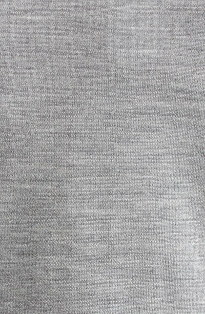 Shop Thom Browne Fun-mix 4-bar V-neck Wool Blend Cardigan In Tonal Grey