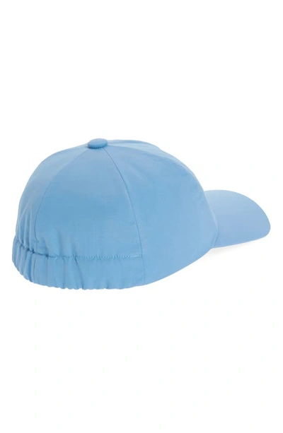 Shop Moncler Logo Patch Baseball Cap In Light Blue