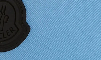 Shop Moncler Logo Patch Baseball Cap In Light Blue
