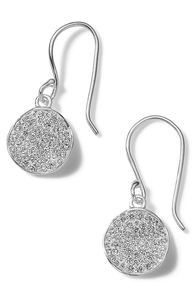 Shop Ippolita Small Stardust Pavé Diamond Drop Earrings In Silver