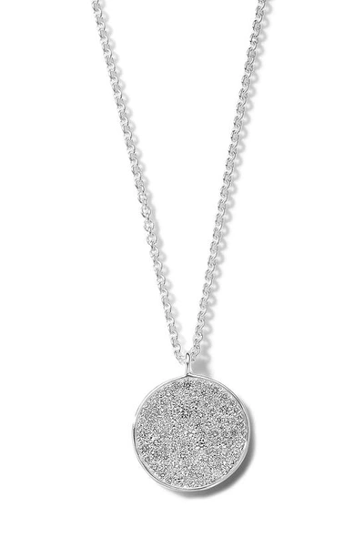 Shop Ippolita Medium Stardust Pavé Diamond Pendant Necklace In Silver
