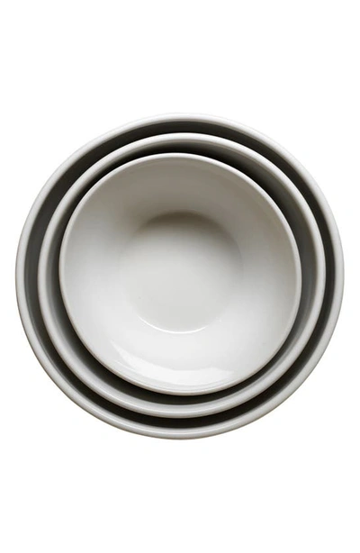 Juliska Set Of 3 Berry And Thread Whitewash Nesting Serving Bowls In Whitewash