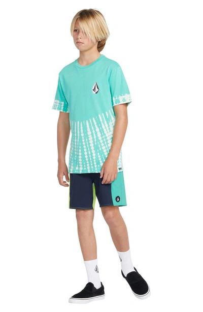 Volcom Kids' Lido Liberator Swim Trunks In Navy