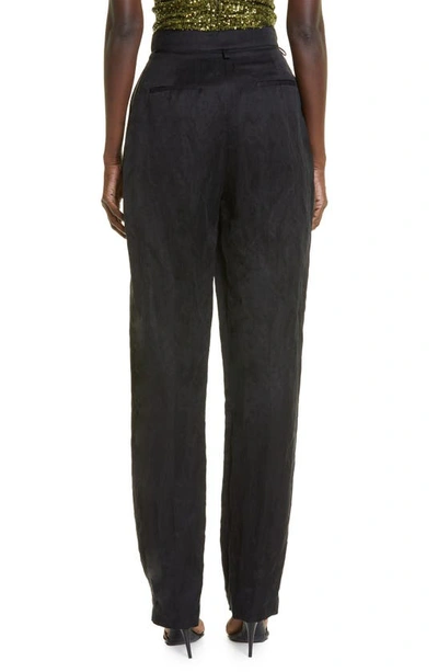 Shop Jason Wu Collection Metallic Crinkle Drawstring Pants In Black