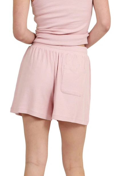 Papinelle Milla Rib Stretch Cotton Pajama Shorts In  Pink
