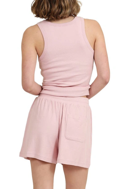 Papinelle Milla Rib Stretch Cotton Pajama Shorts In  Pink