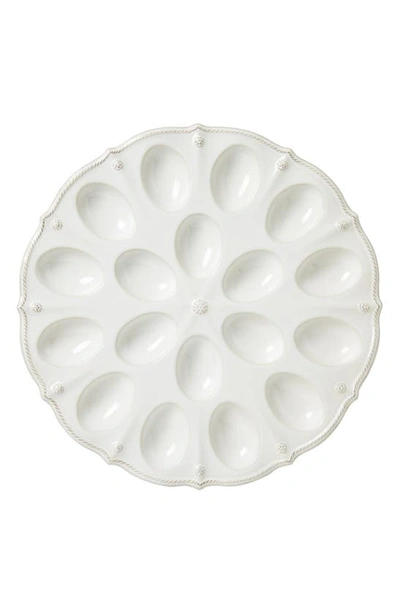 Juliska Berry & Thread Deviled Egg Platter - Whitewash In Whitewash