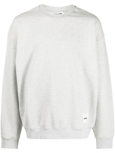 Shop Jil Sander Logo-patch Sweatshirt In Grey
