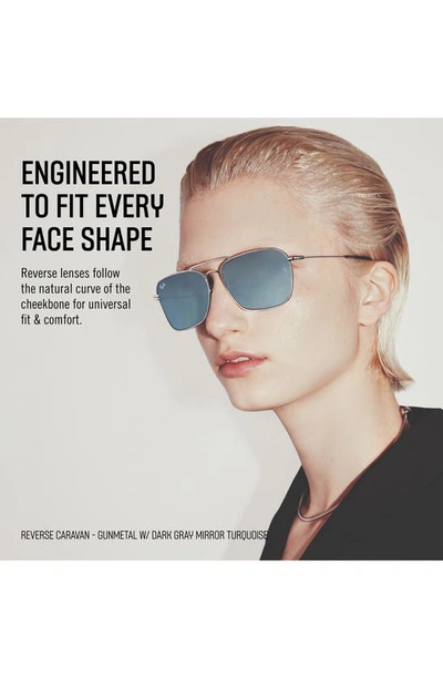 Ray Ban Caravan Reverse 58mm Gradient Square Sunglasses In Black