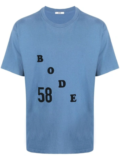 Shop Bode Tshirt In Blue Blue
