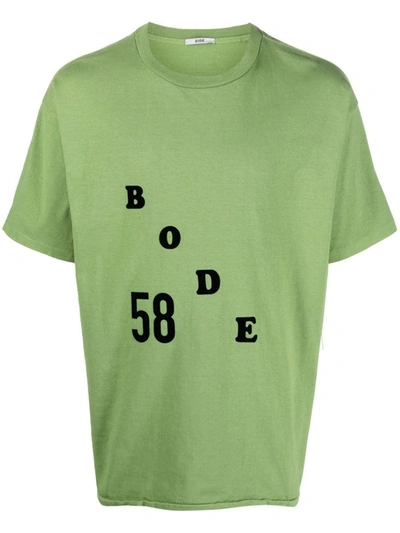 Shop Bode Tshirt In Green Green