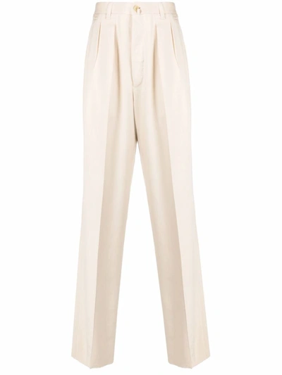 Giuliva Heritage Silk Tailored Trousers In Ivory