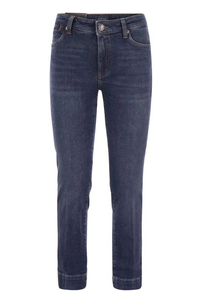 Shop Sportmax Schermo - Perfect Fit Flared Trousers In Dark Denim