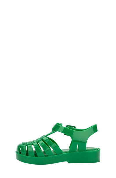Shop Mini Melissa Melissa Possession Jelly Sandal In Green/ Green