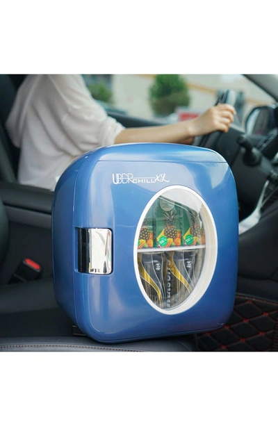 Shop Uber Appliance Chill Xl Personal Portable Mini Fridge In Blue