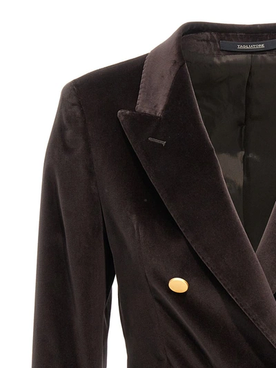 Shop Tagliatore 'parigi' Blazer Jacket In Brown