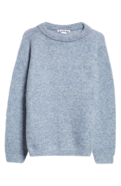 Shop Acne Studios Dramatic Moh Sweater In Denim Blue