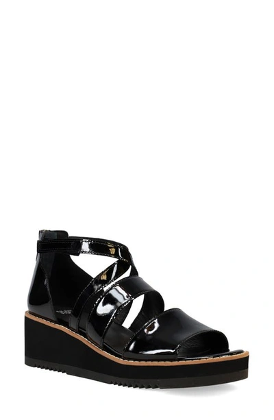 Shop Eileen Fisher Darcy Wedge Strappy Sandal In Black