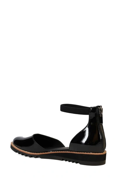 Shop Eileen Fisher Emmet Ankle Strap Flat In Black