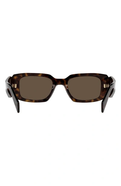 Shop Prada Runway 49mm Rectangular Sunglasses In Tortoise/ Brown