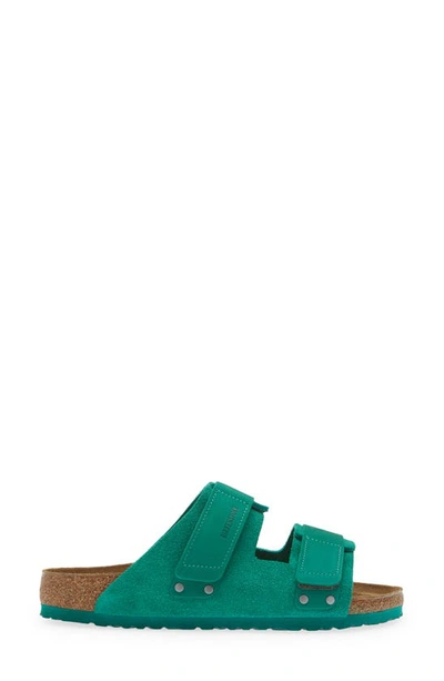 Shop Birkenstock Uji Slide Sandal In Digital Green