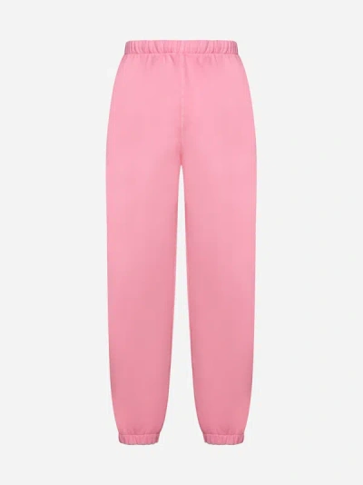 Shop Erl Cotton Sweatpants In Pink