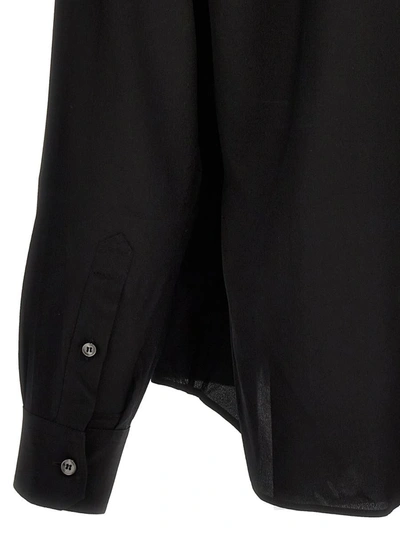 Shop Dolce & Gabbana Wide Neckline Silk Shirt In Black